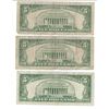 Image 2 : 1963 $5 Red Seal Bill Lot of 3