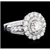 Image 1 : 14KT White Gold EGL Certified 3.65ctw Diamond Ring