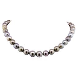 0.20ctw Tahitian Cultured Pearl and Diamond Necklace