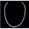 Image 1 : 14KT White Gold 24.00ctw Tanzanite and Diamond Necklace