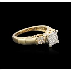 14KT Yellow Gold 0.56ctw Diamond Ring