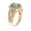 Image 3 : 14KT Yellow Gold 1.98ct Emerald and Diamond Ring