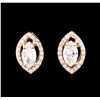 Image 1 : 1.55ctw Diamond Earrings - 14KT Rose Gold