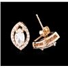Image 2 : 1.55ctw Diamond Earrings - 14KT Rose Gold
