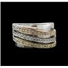 Image 1 : 1.01ctw Diamond Ring - 14KT Tri-Color Gold