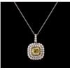 Image 1 : 14KT Two-Tone Gold 2.15ctw Diamond Pendant