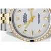 Image 2 : Rolex Two-Tone Diamond and Sapphire DateJust Men's Watch