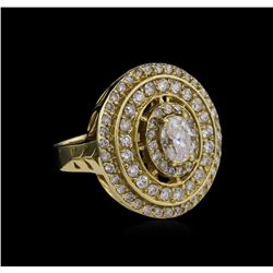 14KT Yellow Gold 1.38ctw Diamond Ring