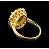 Image 3 : 6.14ct Citrine and Diamond Ring - 14KT Yellow Gold