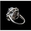 Image 3 : 6.54ct Aquamarine and Diamond Ring - 14KT White Gold