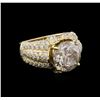 Image 1 : 6.66ctw Light Brown Diamond Ring - 14KT Yellow Gold