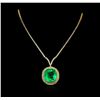 Image 1 : 18KT Yellow Gold GIA Certified 49.47ct Emerald and Diamond Necklace