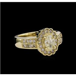 14KT Yellow Gold 1.23ctw Diamond Ring