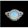 Image 2 : 2.17ct Opal and Diamond Ring - 14KT White Gold