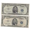 Image 1 : 1953 $5 Silver Certificate Currency Lot of 2