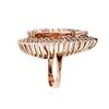 Image 3 : 14KT Rose Gold GIA Certified 24.71ct Morganite and Diamond Ring