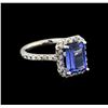 Image 1 : 2.45ct Tanzanite and Diamond Ring - 14KT White Gold