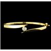 Image 1 : 0.45ct Diamond Bangle Bracelet - 14KT Yellow Gold