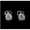 Image 1 : 14KT White Gold 1.29ctw Diamond Stud Earrings