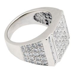 3.90ctw Diamond Ring - 18KT White Gold