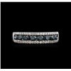 Image 2 : 14KT White Gold 1.02ctw Blue Diamond Ring