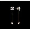 Image 2 : 0.32ctw Diamond Earrings - 14KT Two-Tone Gold