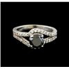 Image 2 : 1.94ctw Black Diamond Ring - 14KT White Gold