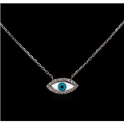 0.11ctw Diamond Necklace - 14KT White Gold