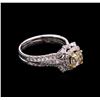 Image 2 : 1.78ctw Fancy Yellow Diamond Ring - 14KT Two-Tone Gold