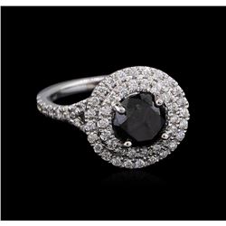 2.92ctw Black Diamond Ring - 14KT White Gold