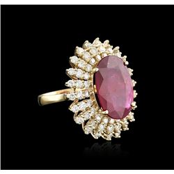 14KT Yellow Gold 19.11ct Ruby and Diamond Ring