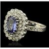 Image 1 : 14KT White Gold 2.46ct Tanzanite and Diamond Ring
