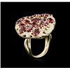 Image 3 : 14KT Yellow Gold 9.11ctw Ruby and Diamond Ring