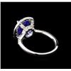 Image 3 : 4.22ct Tanzanite and Diamond Ring - 14KT White Gold