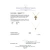 Image 3 : 0.18ctw Diamond Cross Pendant With Chain - 14KT Yellow Gold