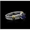 Image 1 : Platinum 1.84ct Sapphire and Diamond Ring