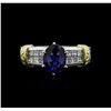 Image 2 : Platinum 1.84ct Sapphire and Diamond Ring