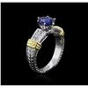 Image 3 : Platinum 1.84ct Sapphire and Diamond Ring