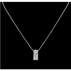 14KT White Gold 0.25ctw Diamond Pendant With Chain