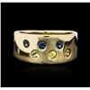 Image 2 : 14KT Yellow Gold 0.60ctw Sapphire Ring