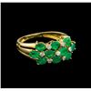 Image 1 : 1.59ctw Emerald and Diamond Ring - 14KT Yellow Gold