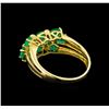 Image 3 : 1.59ctw Emerald and Diamond Ring - 14KT Yellow Gold