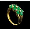 Image 4 : 1.59ctw Emerald and Diamond Ring - 14KT Yellow Gold
