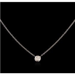 0.09ct Diamond Necklace - 14KT White Gold