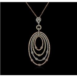 2.08ctw Diamond Pendant With Chain - 14KT Rose Gold