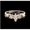 Image 2 : 14KT Two-Tone Gold 0.69ctw Diamond Ring