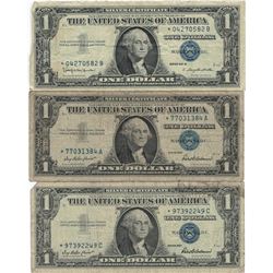 1957 $1 Star Note Silver Certificate Currency Lot of 5