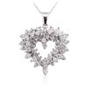 Image 1 : 14KT White Gold 1.83ctw Diamond Pendant With Chain