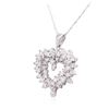 Image 3 : 14KT White Gold 1.83ctw Diamond Pendant With Chain