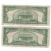 Image 2 : 1953 $5 Silver Certificate Currency Lot of 2